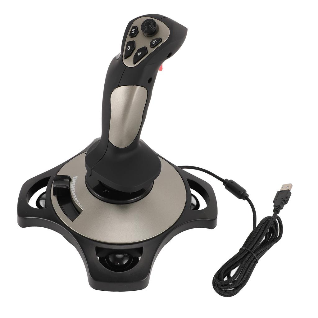 PC Flight Joystick Wired Flight Stick Flight Simulator Control Joystick with Vibration Function