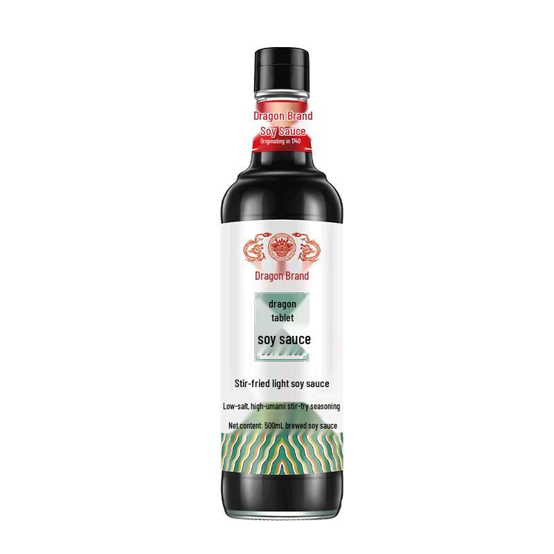 Dragon Brand Reduced Salt Premium Light Soy Sauce 500ml
