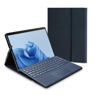 Elecom Мягкий кожаный чехол Surface With Generation, защитный чехол со свободным углом наклона, совместимая с клавиатурой для хранения сенсорного пера черного цвета ProX/8/9/9 5G/10/11