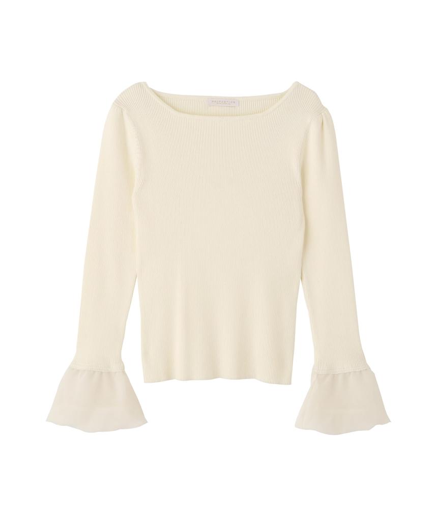 Proportion Body Dressing Balloon Sleeve Knit Ecru Women's Sweater,