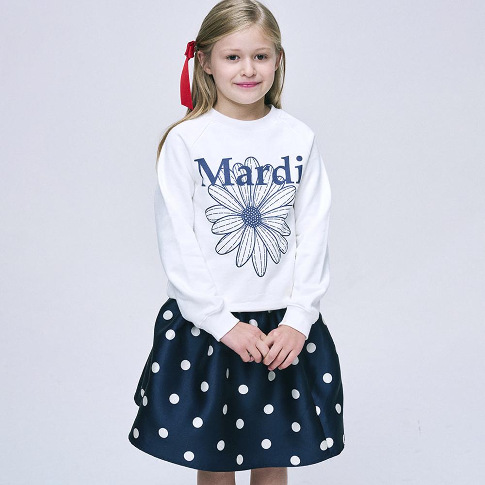 [mardimercredi] ДЕТСКАЯ ТОЛСТОВКА FLOWERMARDI СЛОНОВАЯ КОСТЬ СИНИЙ