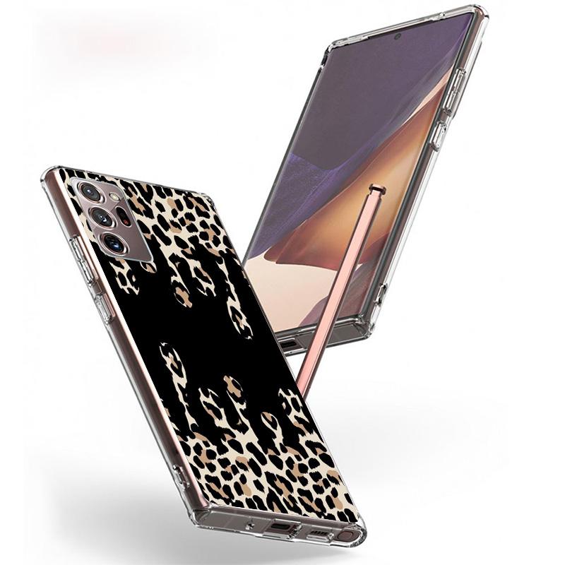 Leopard Print Phone Case For Samsung Galaxy S24 S25 Edge S26 Ultra S23 S22 S21 Plus S20 FE + Personalized Print Cover Galaxy S24