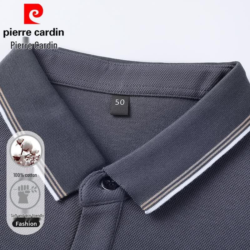 Pierre Cardin Men's Long-Sleeve Cotton Polo Shirt