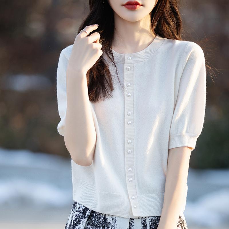 Женский легкий кардиган из 50% шерсти и 50% шелка Mulberry — универсальный трикотаж на все 4 сезона для комфорта и стиля в любое время года