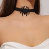 Halloween Dark Spider Choker Necklace Gothic Exaggerated Collarbone Chain Festival Necklace Collar