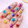50pcs Resin Colorful Glitter 12mm Mini Star Art Nails Flatback Rhinestones Appliques DIY Wedding Scrapbook Decor Fashion Earrings Accessories Crafts