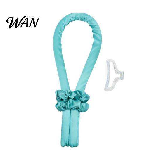 Curling Rod with Scrunchie No Heat Hair Headband 2 Scrunchies Claw Clip Overnight Sleeping Women Curler Silk Ribbon Long Curls Roller Styling