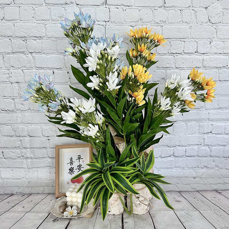 Bridal Ceremony Artificial Jasmine Flower Bouquet With Silk Craft For Home Decoration And Photography Props