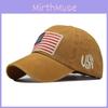 Бейсболка с вышивкой в ретро-стиле, винтажная выстиранная классическая хлопковая шляпа с флагом, мужская регулируемая кепка