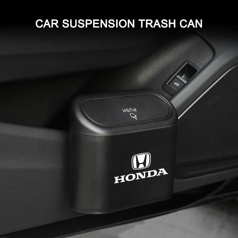 Car Vehicle Case Storage Box Black ABS Square Pressing Trash Can For Honda Fit Mugen Insight Type S R VTEC DOHC Modulo Vezel Legend RR Si