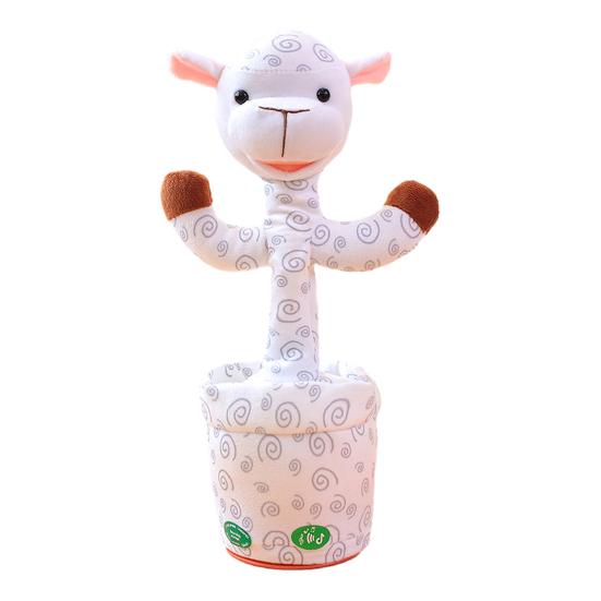 Электрическая танцующая игрушка Подсолнух повторяет то, что вы говорите, запись, поющая плюшевая игрушка в горшке, развивающая интерактивная плюшевая музыкальная игрушка для малышей