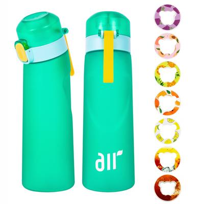 1 шт. Бутылка для воды Air с 1 шт. Случайные ароматизаторы стручки портативные прозрачные с соломинкой герметичные для спорта на открытом воздухе фитнес-зал