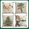 Рождественский Санта Клаус Рождественская елка Снеговик Элементы Современный Простой Модный Домашний Декор Наволочка для диванной подушки