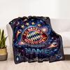 Bayern Munich Galaxy Artwork Customize Text Blanket Lightweight Customizable Blanket Ultra-Soft for Living Room Seaside Picnics Bed