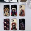 Чехол для телефона Санта Муэрте для iPhone 16,15,14,13,12,11,Pro,X,XS,Max,XR,Plus,Mini Мягкий черный чехол