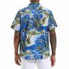 Гавайская рубашка для мужчин, мужские винтажные рубашки для боулинга на пуговицах, летняя пляжная рубашка с коротким рукавом