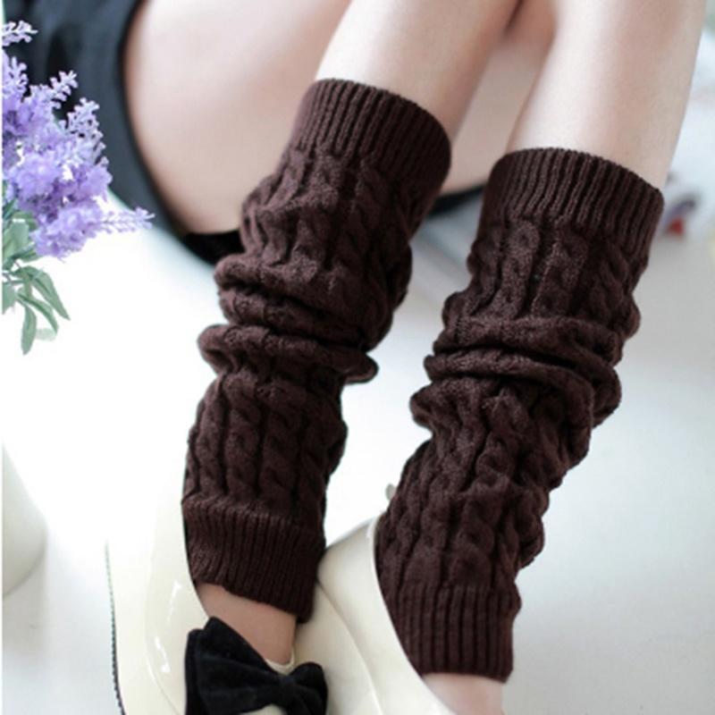 Winter Women Fashion Crochet Knitted Socks Leg Warmers Legging Boot Cover Sock Ladies