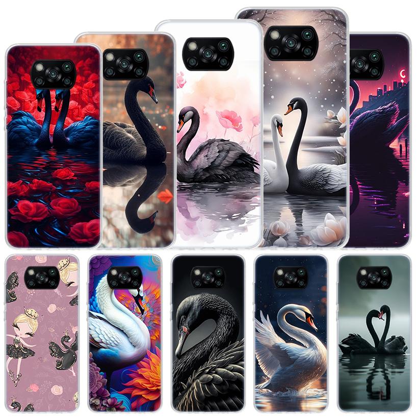 Black Swan Noble Soft Case For Xiaomi Poco X7 X6 X5 X4 X3 Nfc F7 Ultra F6 F5 Pro Phone Cover F4 Gt F3 M5S M4 M3 M5 M6 Coque