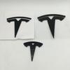 1-3pcs glossy black for Tesla Model3 ModeY car Front Emblem Rear Tail Trunk Steering Wheel Sticker Badge Decal Styling