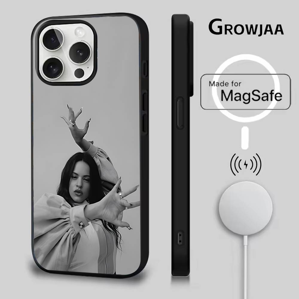R-Rosalia L-lux Чехол для телефона для iPhone 17,16,15,14,13,12,11,Pro,Max,Plus,Mini,SE4,E Магнитный Magsafe Беспроводная зарядка
