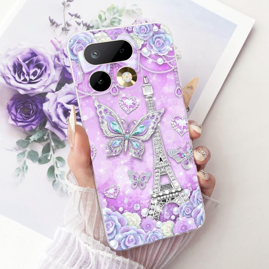 For Realme 16 Pro Pro+ Phone Case Soft Clear Silicone Cover Butterfly Dragon Cat Floral Painting Bumper RMX5121 RMX5131  Fundas