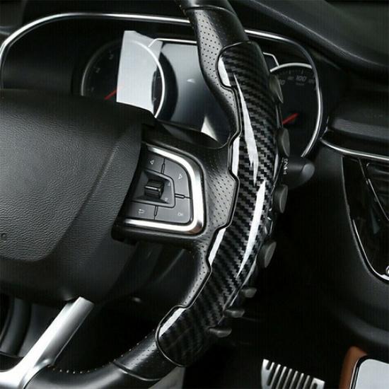 2x Универсальная накладка на руль автомобиля из углеродного волокна, нескользящие аксессуары