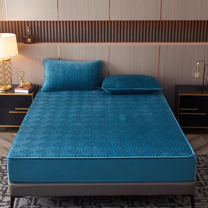 Роскошный короткий плюшевый стеганый наматрасник королевского размера, теплый мягкий детский бархатный стеганый чехол на кровать, наволочка в комплект не входит