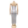 Sexy Sequin Glitter Crystal Midi Dress Women Sleeveless Strap Bodycon Club Dresses Plus Size Evening Mermaid Dresses