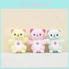 Adorable Plush Cat Keychain Soft Flower And Fishbone Design 12cm Stuffed Toy