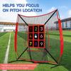 9-Section Numbered Strike Zone Target (No Net) Adjustable Pitching Target Pitcher Accuracy Training Aids for Baseball & Softball