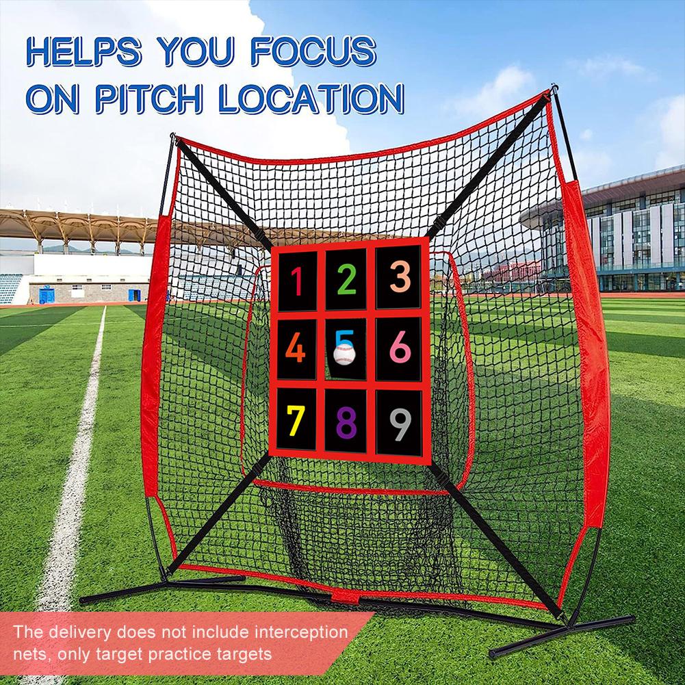 9-Section Numbered Strike Zone Target (No Net) Adjustable Pitching Target Pitcher Accuracy Training Aids for Baseball & Softball