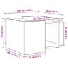 Coffee Table Sonoma Oak 50.5 x 50 x 33 cm Particleboard