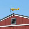 Metal 3D Windmill Wind Direction Compass Airplane Weathervane Garden Decoration Weather Vane