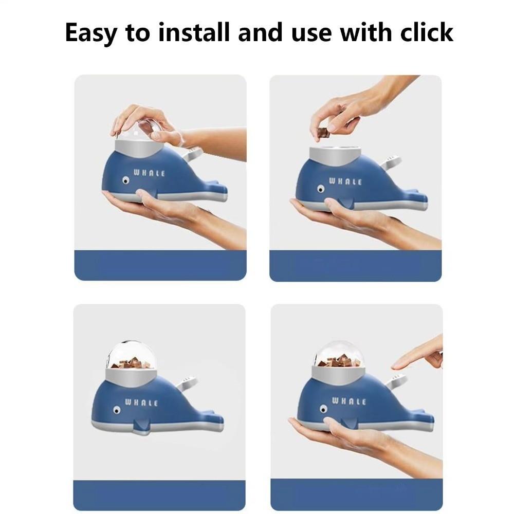 Adjustable Hole Slow Feeder Dog Toy Whale-Shaped Treat Dispensing Dog Toys  Indoor Exercise