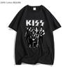 100% Cotton T Shirt Kiss T-shirt Unisex/Women Fashion Oversized Tshirt Tops Tees Summer Unisex Camiseta Heavy Metal Music Band Tees