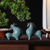 Cute Animal Sculpture Ceramic Miniatures Figurine Micro Landscape Horse Statue  Entrance