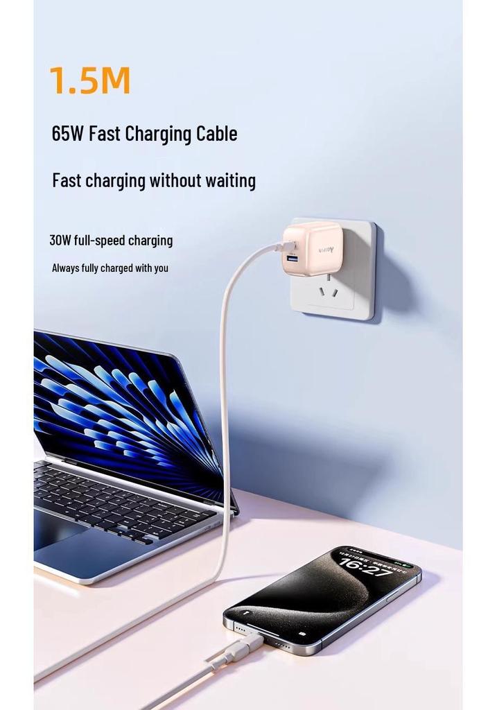 Двойной кабель для быстрой зарядки USB для устройств Huawei, Honor, Xiaomi, Apple и Android