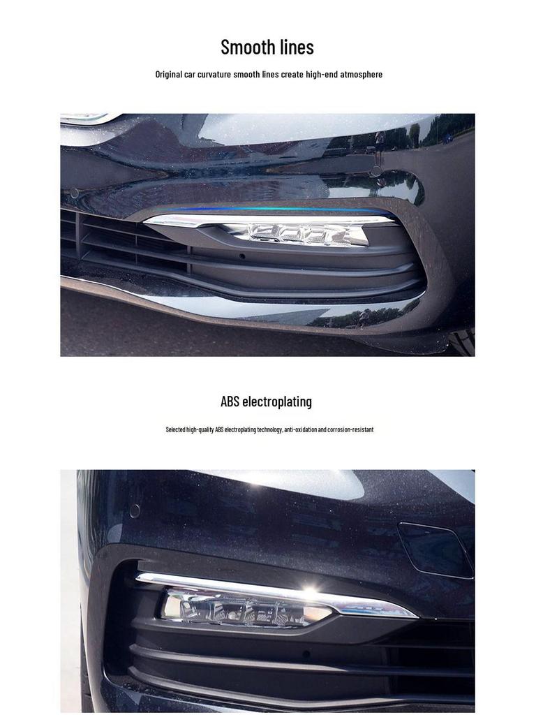 Manshi Front Bumper Decorative & Anti-collision Strip for BMW G38 528Li Fog Light Frame