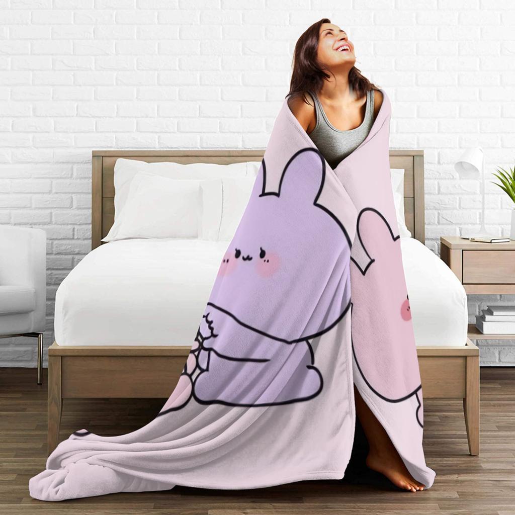 Asamimichan and Anemimi Blanket Multiple Sizes Cozy and Lightweight Throw Blankets for Sofa Couch and Bed