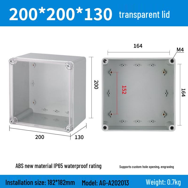 Уличный водонепроницаемый ABS корпус блока питания и розетки для мониторинга с клеммной колодкой и кнопкой