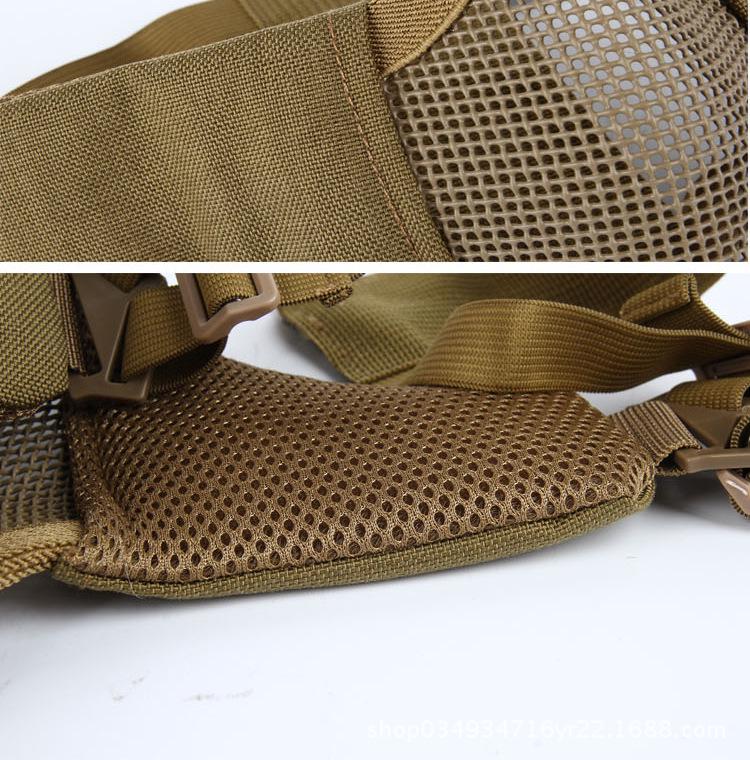 Steel Mesh Tactical Half Face Mask - Multifunctional Military Protective Gear