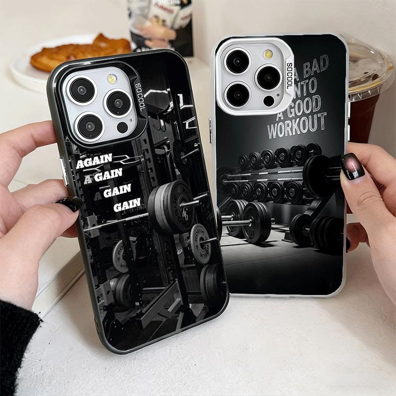 Спортивный режим Фитнес Бодибилдинг Мягкий чехол для телефона для iPhone 15 16 17 Pro Max 17Air 16E 14 Plus 13 12 Mini Ударопрочный чехол Задняя сторона
