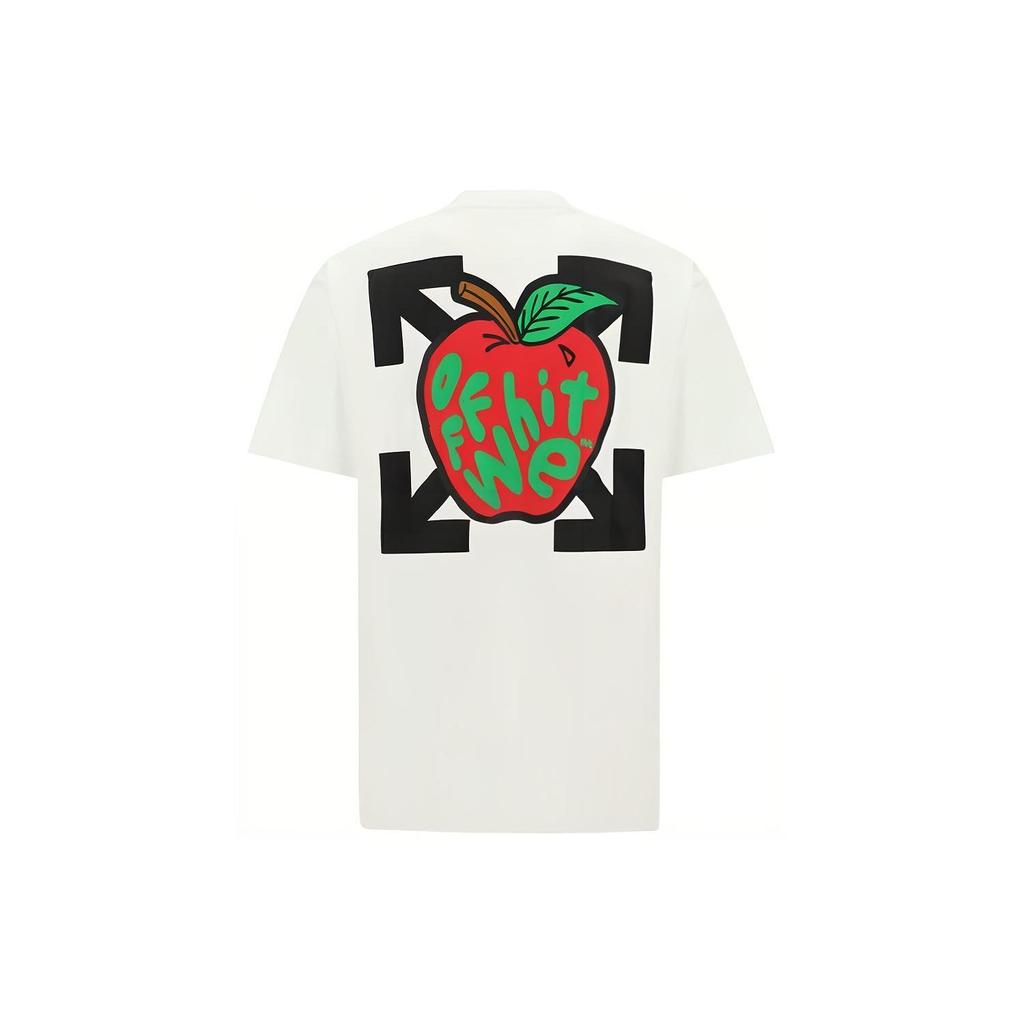 OFF WHITE Футболка с принтом Apple Arrow OMAA038S21JER0150125