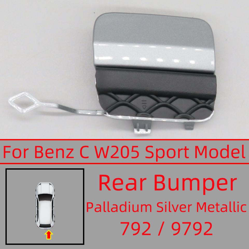Front Rear Bumper Towing Hook Cover Cap Shell For Benz C W205 C180 C200 C260 C300 2014-2018 #2058850724 2058850256 Painted