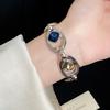 Stylish Women's Silver Bracelet Oval Link Vintage Style Chic Jewelry Ideal for Gifting