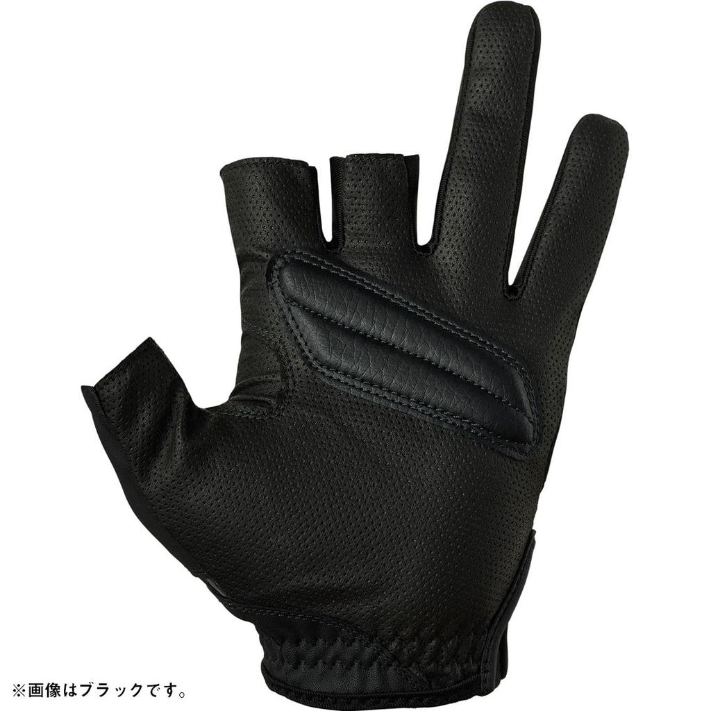 Daiwa Padded UV Protection Size Gloves, 3-Piece Cut, Black, L, 25DG-2025
