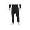 Solid Color Elastic Waist Casual Cargo Pants Men Bottoms Black FZ4731-010