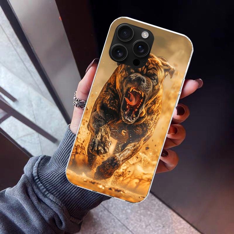Pit Bull Pet Dog Pitbull Phone Case For iPhone 17 Air 11 13 Mini 14 15 Plus 16 12 Pro Max 16E SE 7 8 Pattern Soft TPU Back Cover