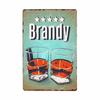 Cold Beer Rhum Vintage Metal Sign Tin Decor Plaque Decor Pub Cafe Brewery Wine Rum Wall Art Posters Metal Signs Decorative Plate