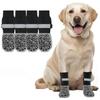 4PCS Anti-Scratch Cozy Dog Socks Adjustable Band Paw Protector Knitted Socks Wooden Floors
